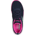 Skechers Womens Flex Appeal 5.0 Fresh Touch 150202-NVHP Navy/Hot Pink Lace Up Shoe