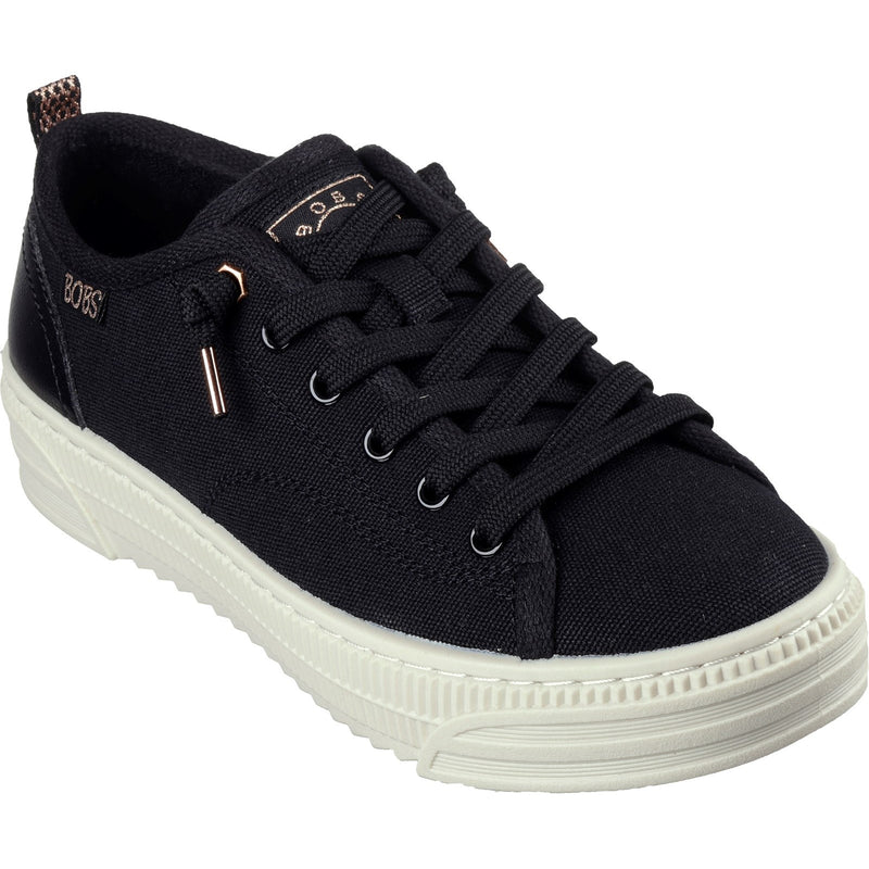 Skechers Womens BOBS Copa 114640-BLK Black Lace Up Shoe