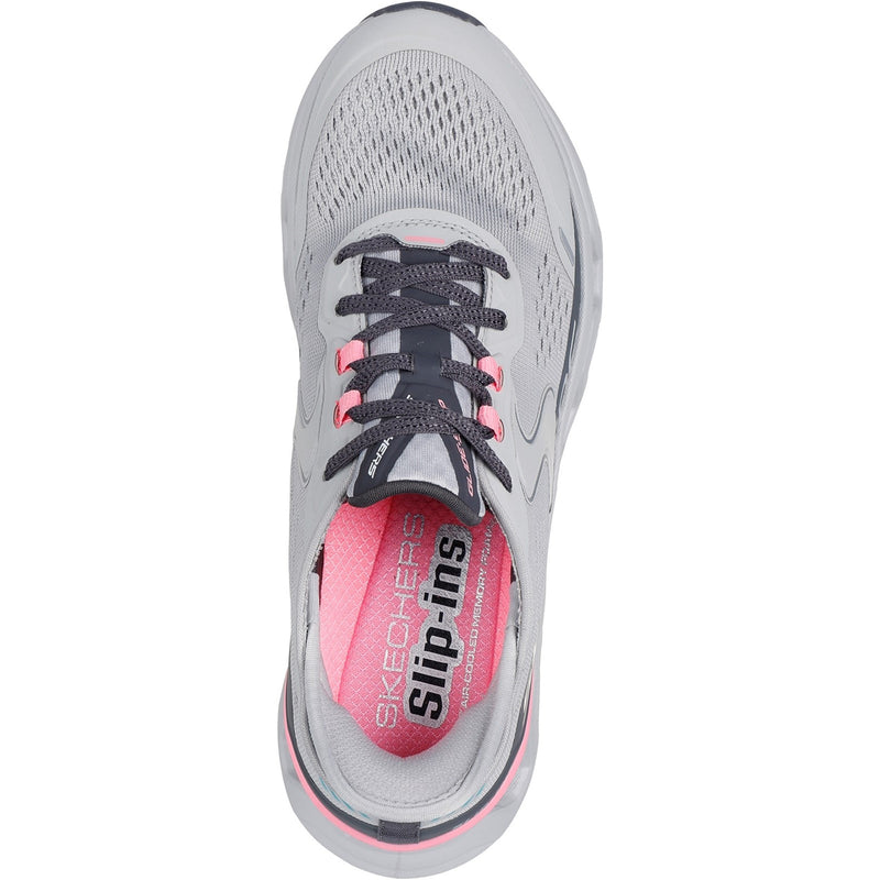 Skechers Womens Glide-Step Altus 150510-GYPK Grey/Pink Lace Up Shoe