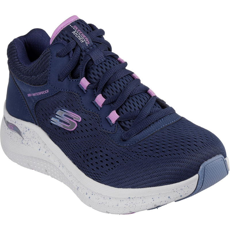 Skechers Womens Arch Fit 2.0 Rainy Days 150194-NVPR Navy/Purple Lace Up Shoe