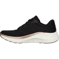 Skechers Womens Arch Fit 2.0 Glow The Distance 150067-BKRG Black/Rose Gold Lace Up Shoe