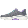 Skechers Womens GO WALK Arch Fit 2.0 Vivid Sunset 125311-GYLV Grey/Lavender Lace Up Shoe