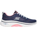 Skechers Womens GO WALK Arch Fit 2.0 Vivid Sunset 125311-NVHP Navy/Hot Pink Lace Up Shoe