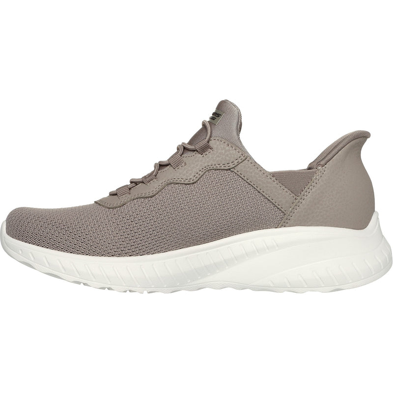 Skechers Womens BOBS Sport Squad Chaos 117500W-TPE Taupe Slip On Shoe