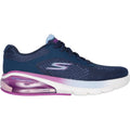 Skechers Womens Go Walk Air 3.0 124375-NVPR Navy/Purple Bungee Shoe