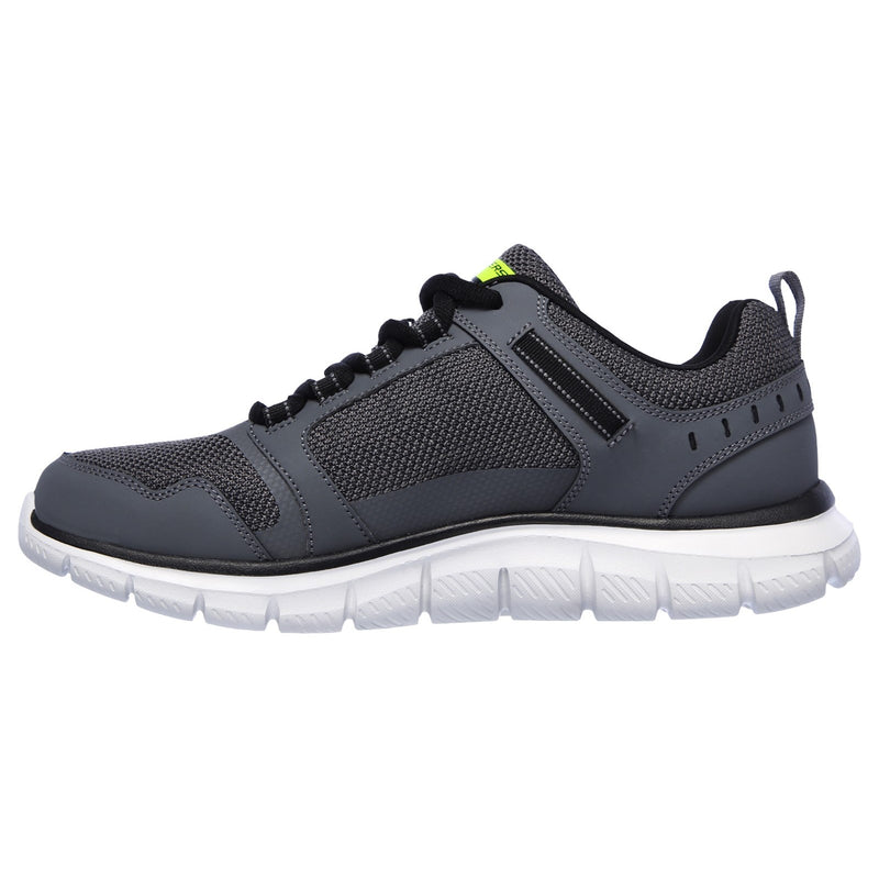 Skechers Mens Track Knockhill 232001-CCBK Charcoal/Black Lace Up Shoe