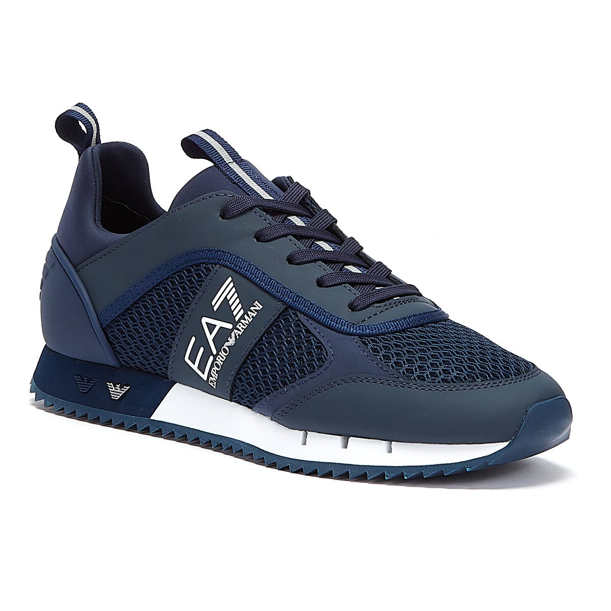 EA7 XK050 Mens Navy White Trainers Tower London