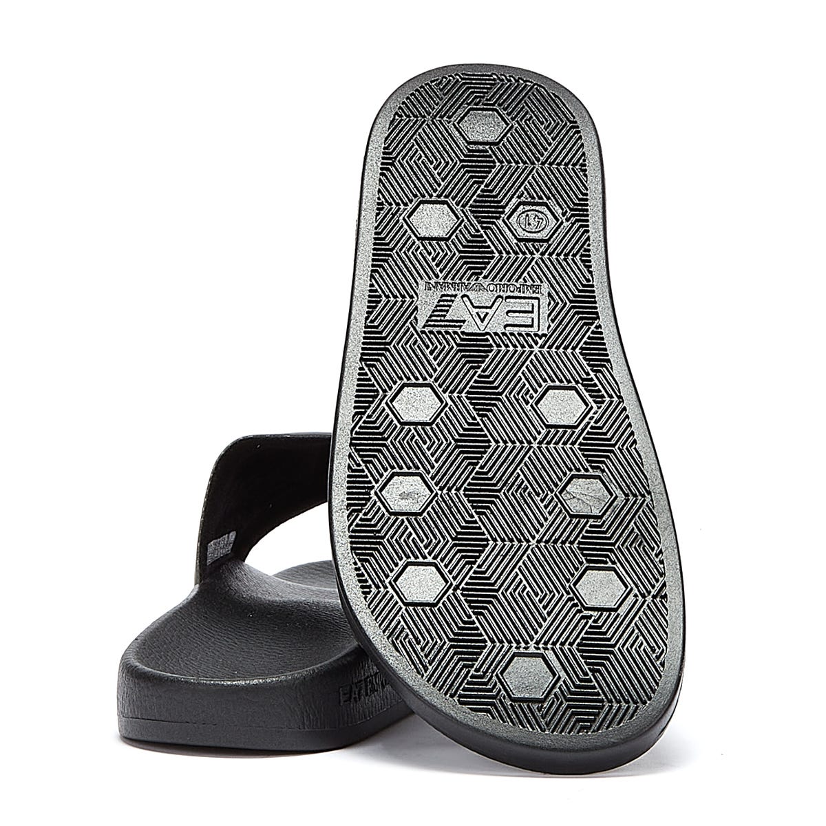 Emporio Armani EA7 Sea World Mens Black Slides Tower London.Com