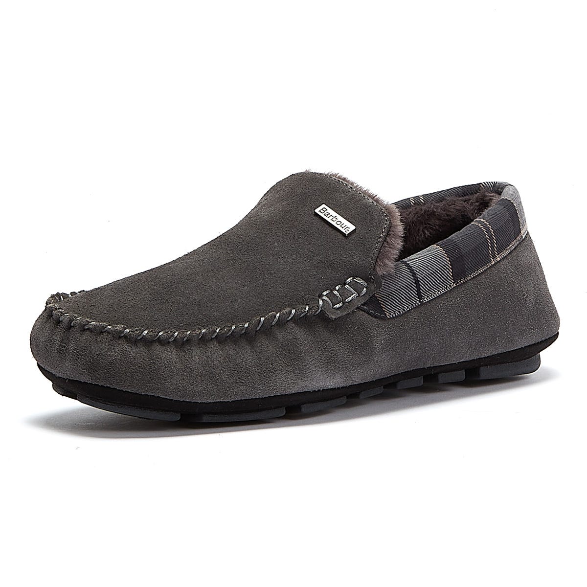 Barbour Monty Mens Grey Slippers – Tower-London.com