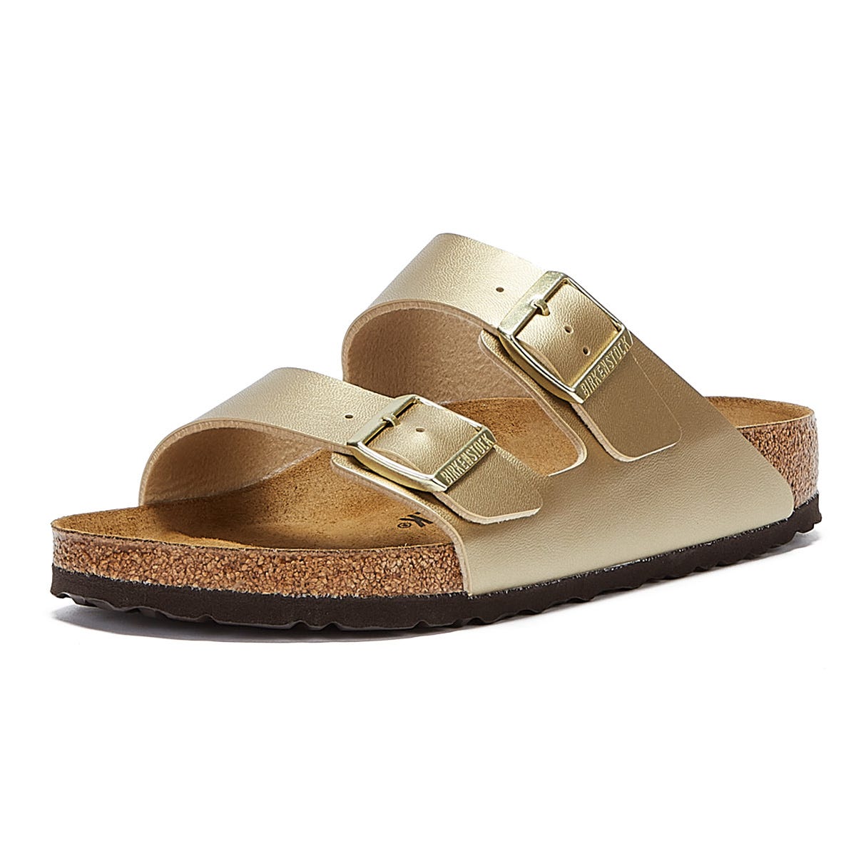 Birkenstock Arizona Birko Flor Womens Gold Sandals Tower London