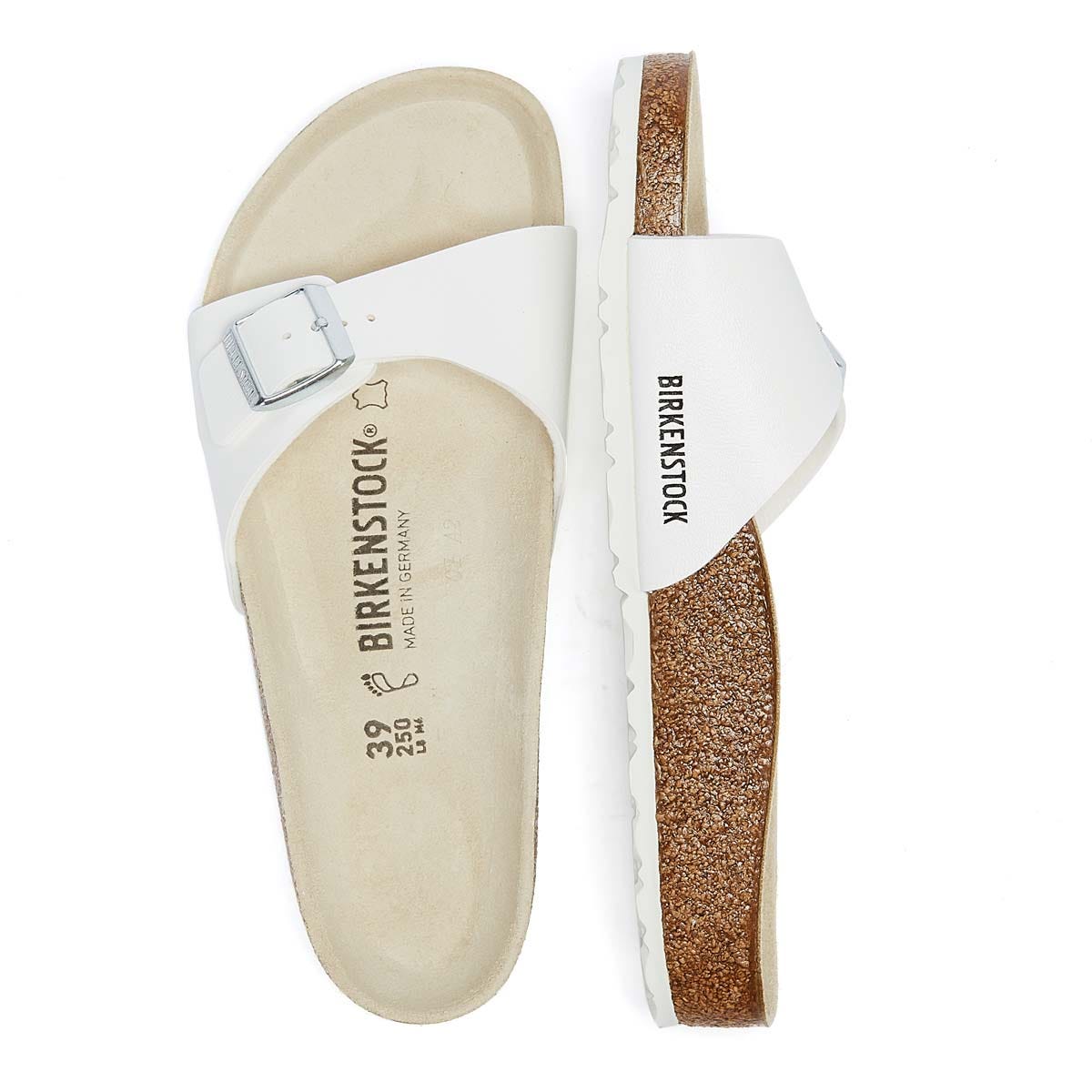 White discount fake birkenstocks