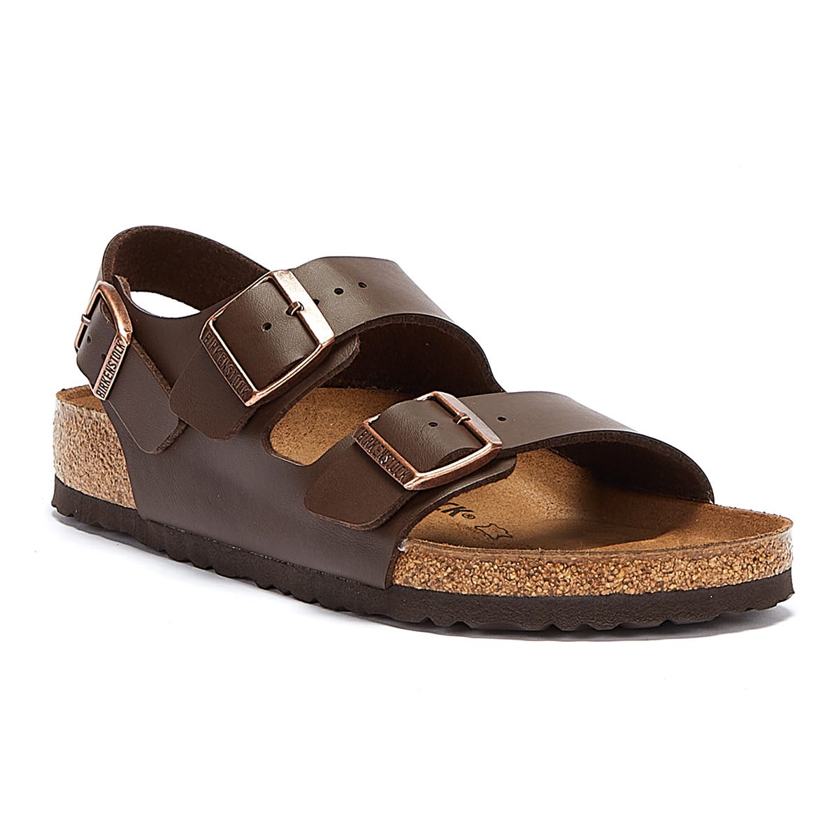 Birkenstock Milano Birko Flor Dark Brown Sandals 34701 | TOWER