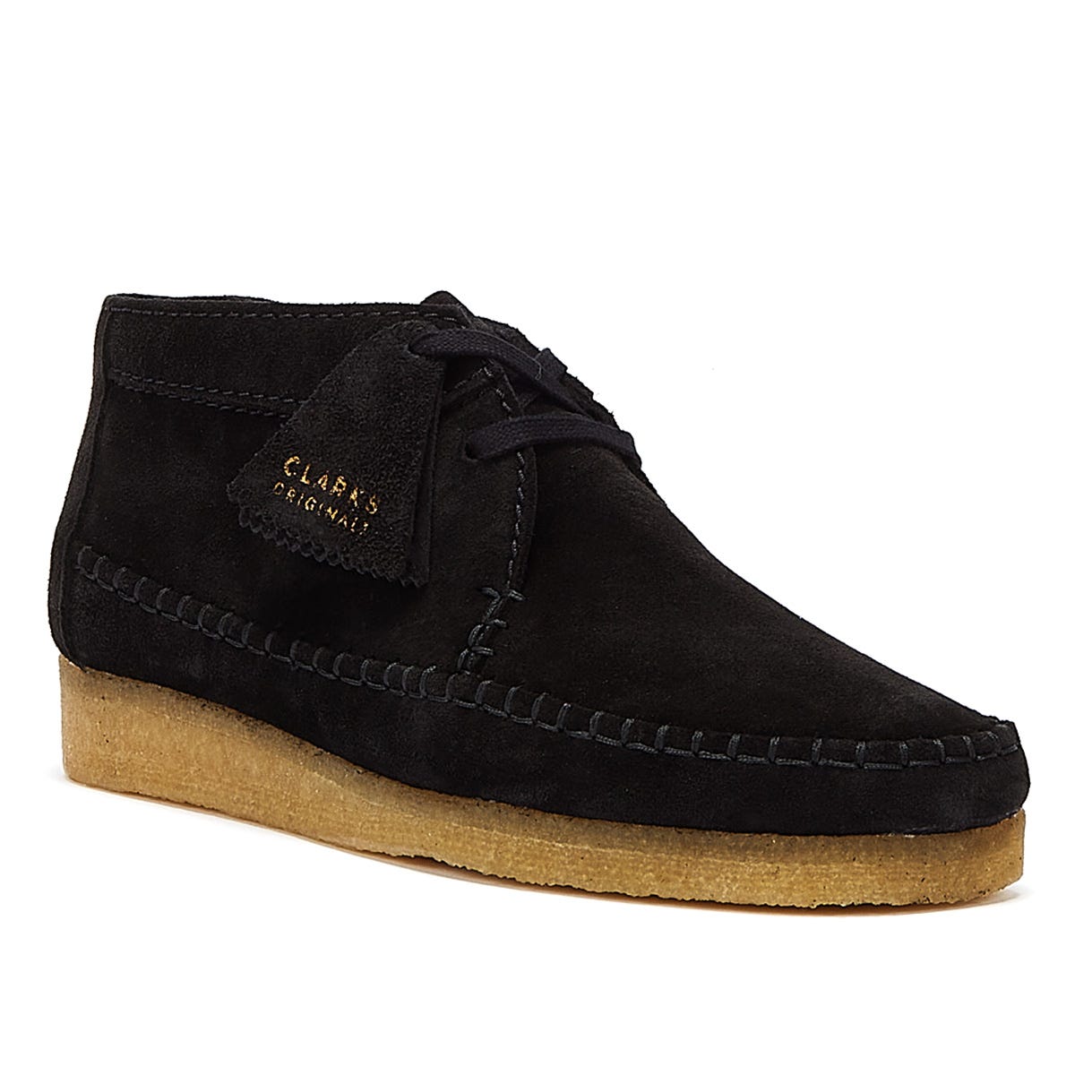 Clarks weaver boot store black leather