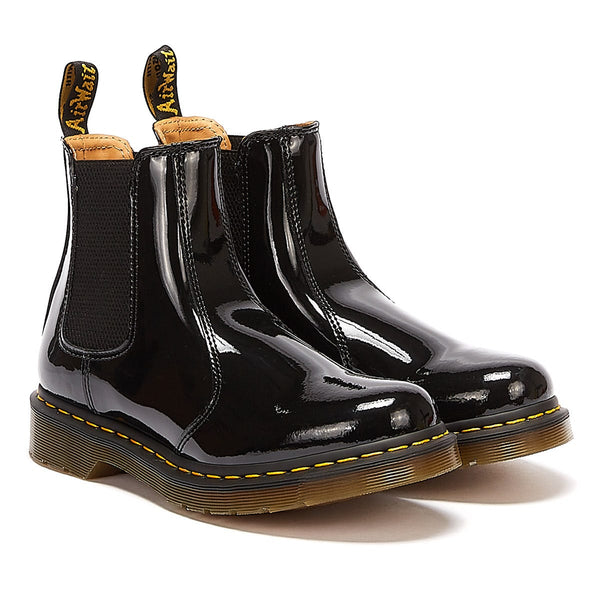 Dr martens black shop patent chelsea boots