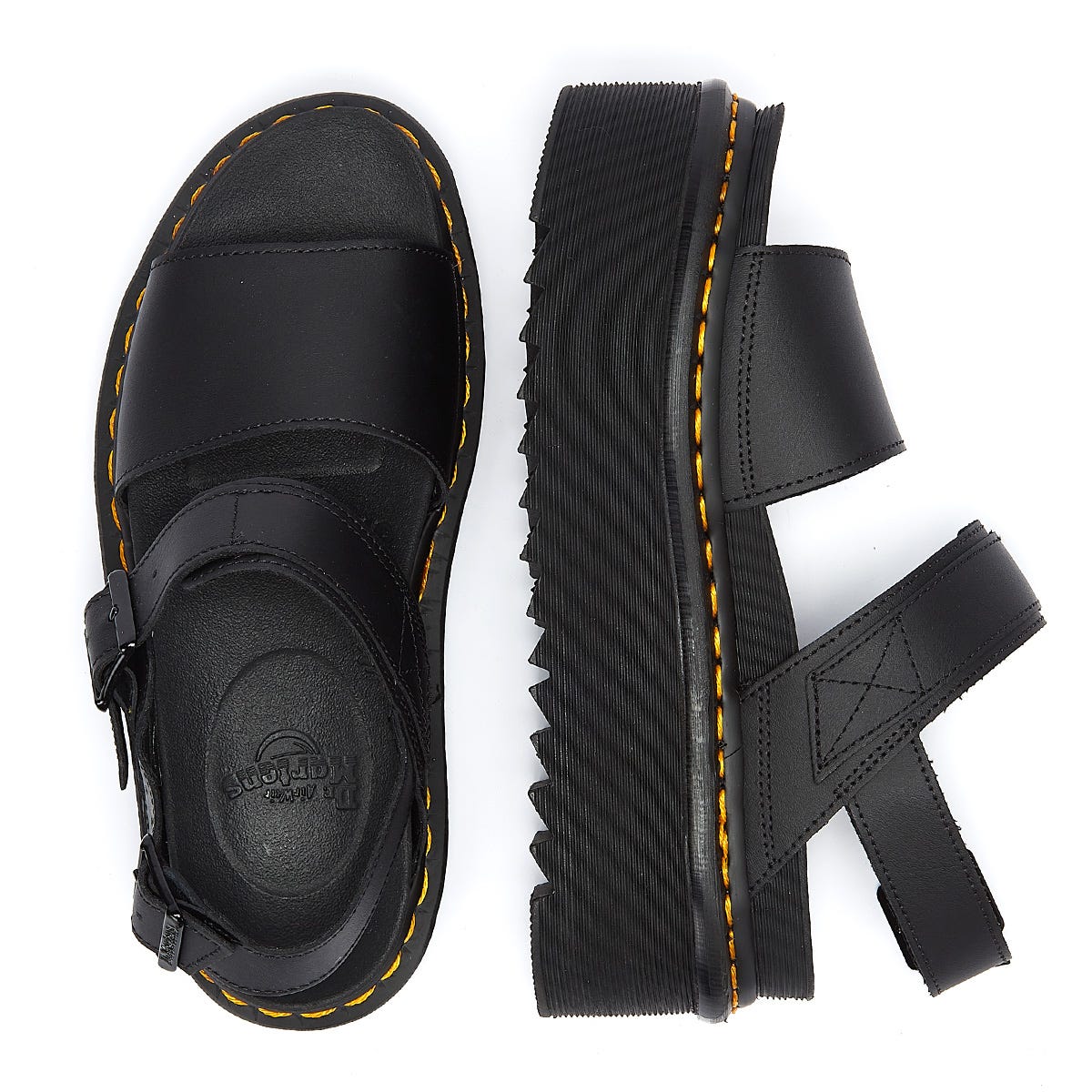 Dr. Martens Voss Quad Hydro Womens Black Sandals Tower London