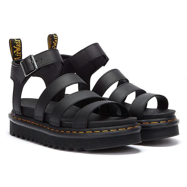 Dr martens blaire strappy store flat sandals in black