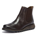 Fly London Womens Dark Brown Salv Leather Boots