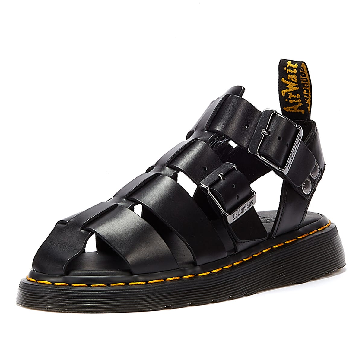 8092 Leather Fisherman Sandals, Black | Dr. Martens