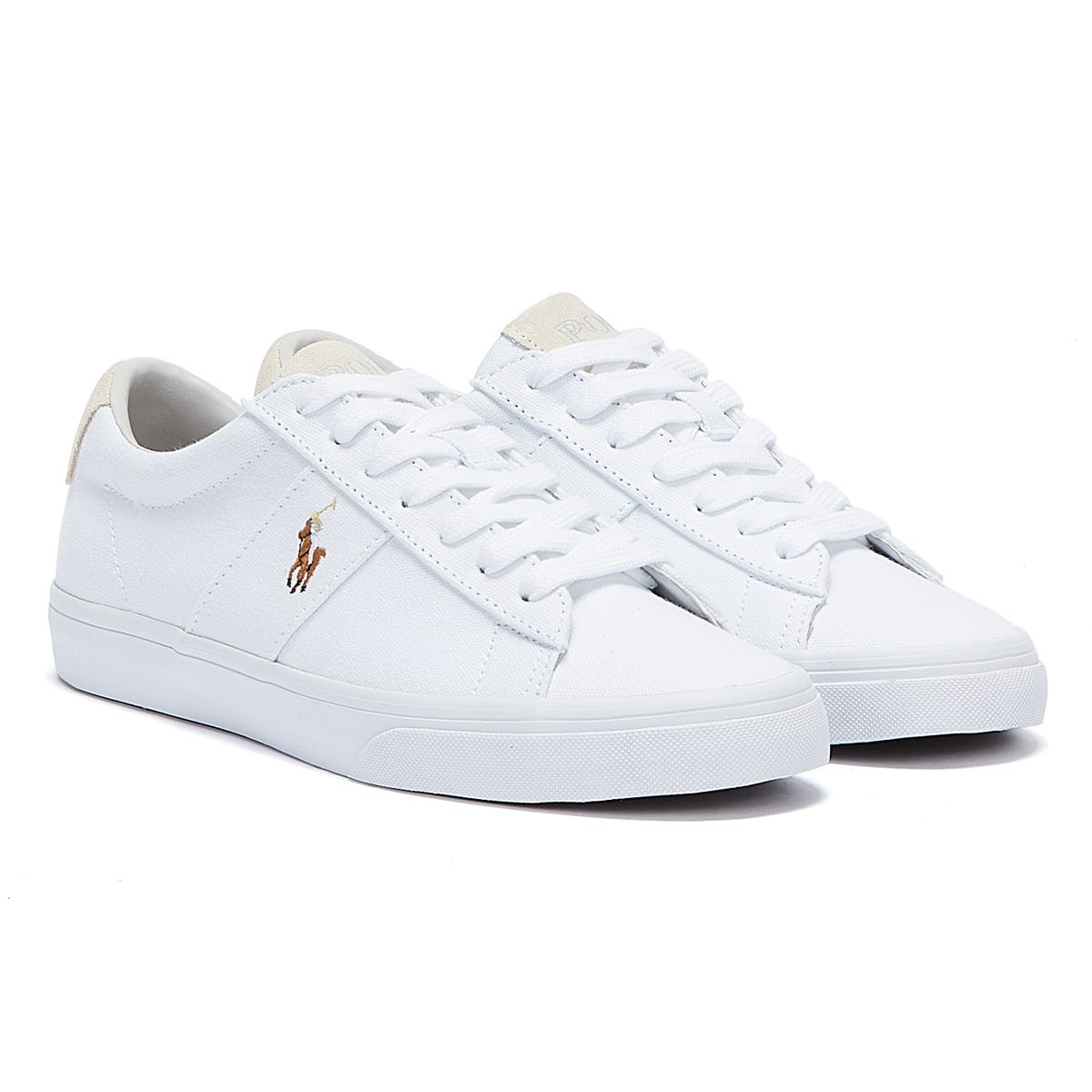 Canvas ralph lauren hot sale trainers womens