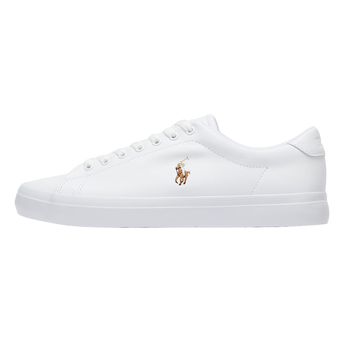 Mens white leather ralph lauren sale trainers