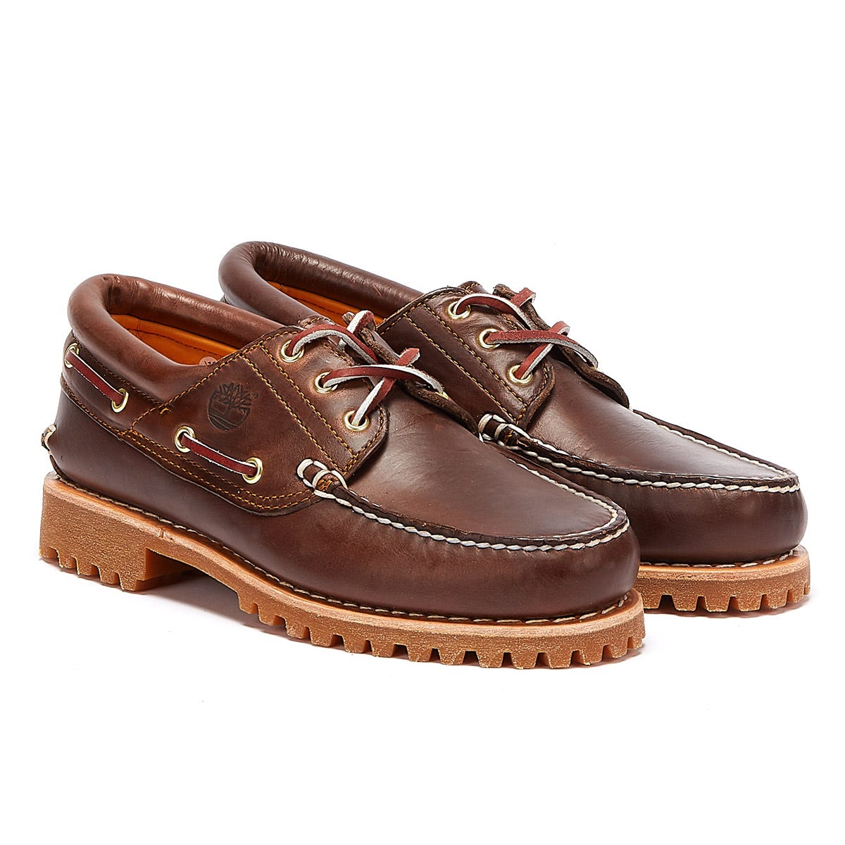 Timberland Mens Brown Traditional 3 Eye Classic Boat Shoes